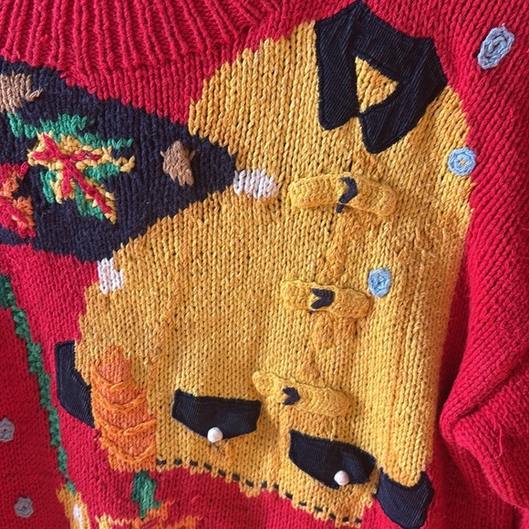 Vintage 1994 Raincoat Duck Sweater The Eagle's Eye W S~M - Picture 5 of 7